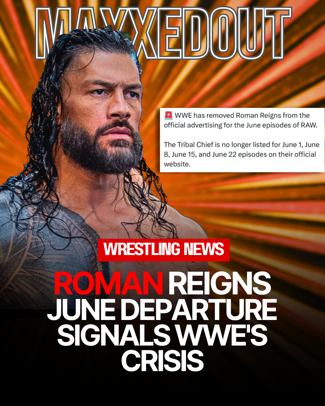 Roman Reigns Departure Signals WWE's Crisis